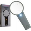 Lumagny 2.5X / 5X Handheld Magnifier with LED | 3" (7.6 cm) Lens | Dual Power | Stylish Black Frame & Orange Switch