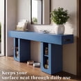 thumbnail image 4 of OMCMUU Contemporary with Charging Station, 2 Adjustable Shelves Particleboard+MDF Console Table, Blue, 4 of 9