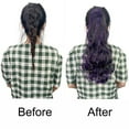 thumbnail image 6 of Synthetic 20Inch Long Curly Ponytail Claw Clip in Hair Extension Mixed Red Purple Hairpiece for Women, 6 of 9