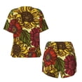 thumbnail image 5 of Naloa Sunflower Women's Short-Sleeved Pajama Set, Loungewear, Summer pajamas, Breathable Cozy - 4X-Large, 5 of 9