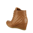 thumbnail image 3 of Women's High Top Fashion Round Toe Lace Up Quilted Wedge Sneaker Shoes, 3 of 4