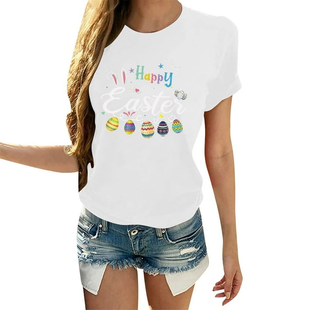 Birdeem Mode Femmes Décontracté Imprimé Chandail à Manches Courtes T-Shirt Hauts Blouse