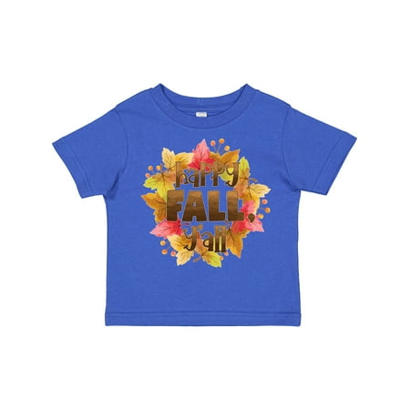 

Inktastic Happy Fall Y all Fall Leaves Wreath Gift Toddler Boy or Toddler Girl T-Shirt