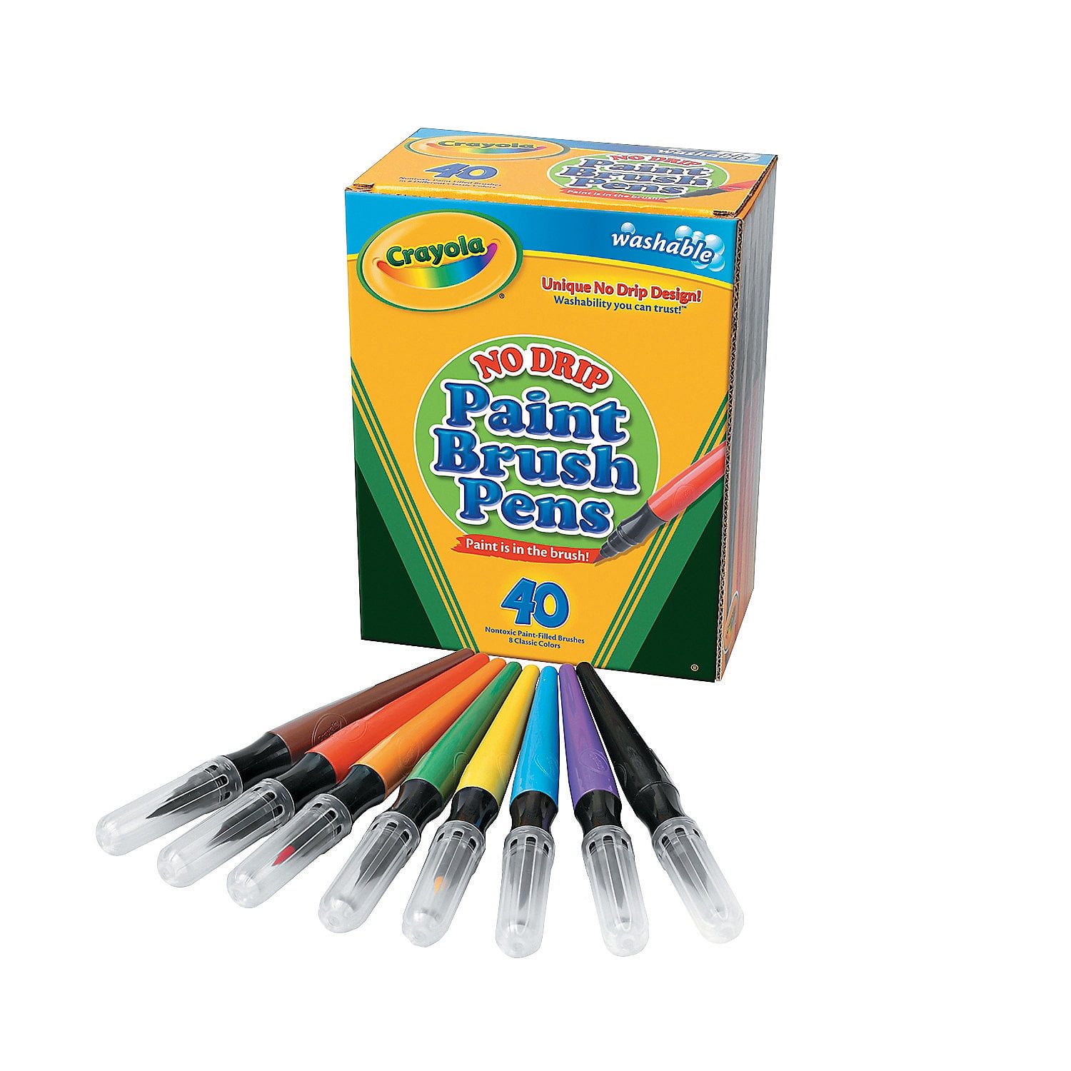 Crayola Paint Brush Pens Basic Supplies 40 Pieces