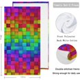 thumbnail image 2 of Dreamtimes 2 Piece 3D Rainbow Colorful Blocks Printed Soft Fluffy Guest Hand Towels, Multipurpose for Bathroom, Hotel, Gym and Spa (14" x 28"), 2 of 5