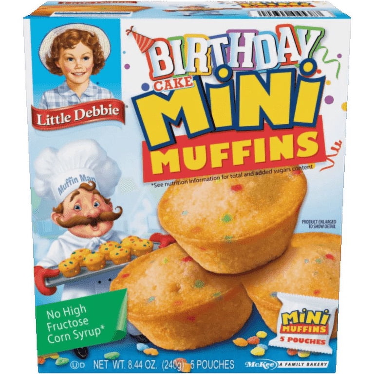 Little Debbie, Mini Muffins, Birthday Cake, 20 pouches, 4 boxes