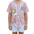 thumbnail image 4 of Looney Tunes Lola Bunny Girls Baseball Jersey, Short Sleeve Button-Up Graphic Shirt- Little and Big Girl Sizes, 4 of 7