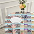 thumbnail image 6 of SKYSONIC Llamas Racoons Owls Round Tablecloth 60inch Indoor Wrinkle Free, Cute Summer Animal Circular Lace Table Cover Washable for Kitchen Party BBQ Dining Decor, 6 of 7