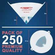 250 Pack of Paint Strainers with Fine 190 Micron Filter Tips PURE BLUE Ultra-Flow Blue Nylon Mesh Cone Paint Screen