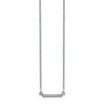 thumbnail image 1 of 14K White Gold Diamond Tiny Bar Necklace, 1 of 2