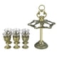 thumbnail image 1 of 6 uds cáliz chino estilo Retro aleación de Zinc vidrio patrón de flores en relieve taza de proxeneta para fiesta banquete Bar familia bronce, 1 of 12