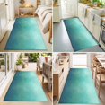 thumbnail image 5 of Aqua Teal Mosaic Washable Runner Rugs 2'x6', Minimalist Abstract Hexagonal Grid Soft Gradient Washable Runner Rug Non-Slip Sturdy Edge Binding Carpet for Bedside Hallway Runner Kitchen Galley, 5 of 9