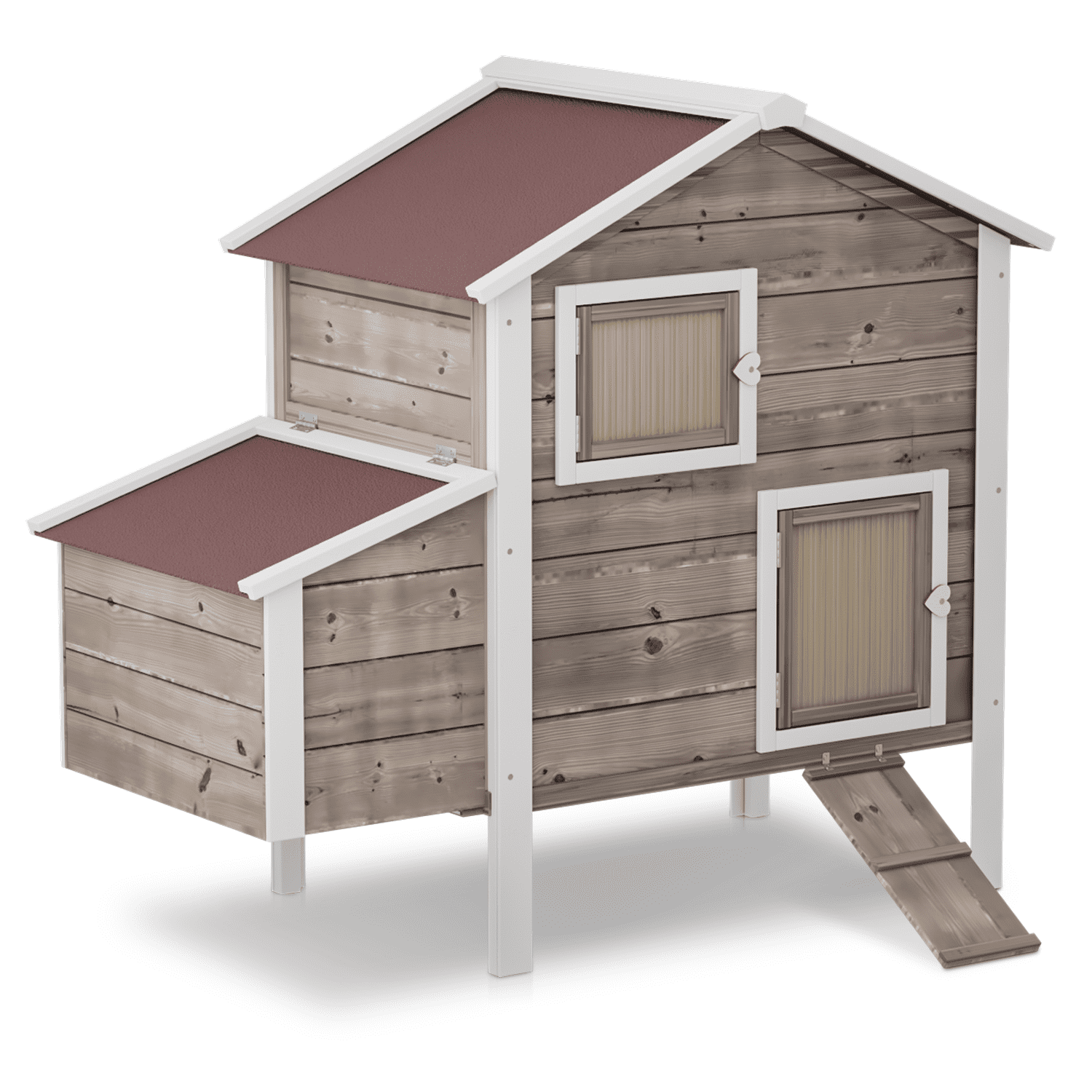 MoNiBloom Outdoor Chicken Coop with Nesting Box, Outdoor Hen House with