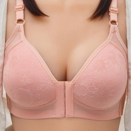 

Women s Front Closure 3/4 Cup Bra Plus Size Lace Bra No Padded Underwire No Side Effect Bra