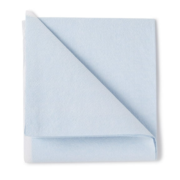McKesson Drape Sheets - Disposable Medical Supplies, Tissue Paper Drapes for Physical Exams - Blue, 1-Ply, Pebble-Embossed, 48 in x 40 in, 50 Ct