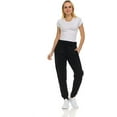 thumbnail image 5 of BILLIONHATS 3 Pack of Womens Jogger Fleece-Lined Sweatpants, Bulk Comfy Joggers with Ribbed Cuffs, Bulk Soft Jogger Pants for Women, Color Black, Size Small, 5 of 8