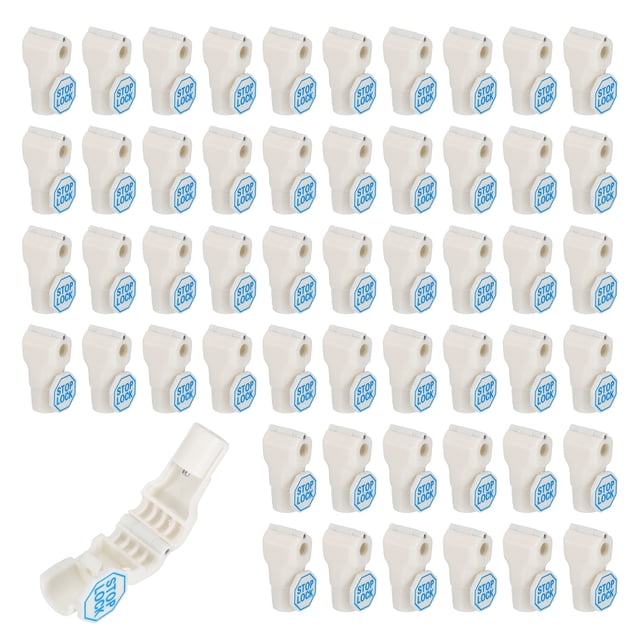 Candados de gancho, (5mm, Negro) (50 Pcs), Seguridad antirrobo de plástico para exhibición en tablero de clavijas
