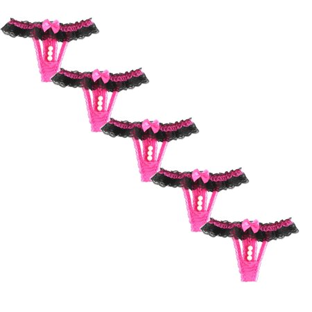 

Womens Underwear Brief Underpants Thong Low Waist Lace Panties5PC