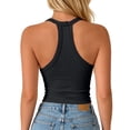 thumbnail image 6 of Camisole with Built in Bra for Women Sports Tank Tops Basic Tank Tops Exercise Tank Tops Gym Sports Shirts Work Out Tops Gym for Women Workout Tops for Women Workout Shirts Women 3pc Black L, 6 of 6