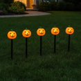 thumbnail image 3 of Solar Halloween Outdoor Lights – 5-in-1 Pumpkin & Ghost Stake Lights, Spooky Witch Yard Decorations, Waterproof Garden Pathway Lights for Halloween Party, 3 of 5