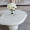 thumbnail image 6 of MDQMD White Cloud Coffee Table, Unique Cute Coffee Table,Aesthetic Coffee Table 38.58 Inch, with 3 Ball Legs,Modern Accent Center Table for Living Room, 6 of 8