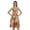 Beige & Brown, variant on Printed Adjustable Spaghetti Strap Dress For Women Summer Midi Dress with Pockets