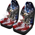 thumbnail image 7 of Uorisanigo Eagle Flag Car Seat Covers Breathable Front Seat Cover Anti-Slip Back Fabric Waterproof Car Seat Cover Easy to Install Universal for Cars Truck SUV Van, 7 of 7