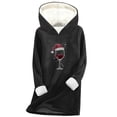 thumbnail image 2 of Aimik Plus Size Hooded Top for Women Fall Winter Thick Fleece-Lined Warm Base Layer Sweatshirt Loose Fit Long Sleeve Hooded Top, 2 of 6