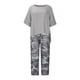 thumbnail image 4 of Conjunto de tops y pantalones de manga corta con cuello redondo y estampado para mujer Wmkox8yi  bvn1612, 4 of 8