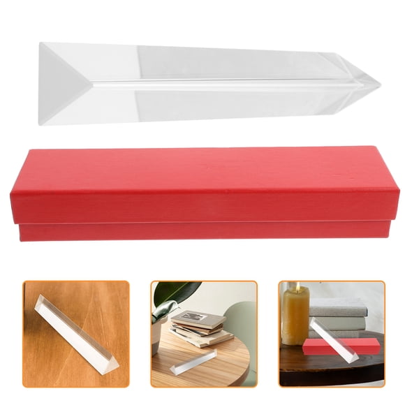 WHAMVOX Verre à Prisme pour Bureau Prisme Triangulaire Lumière Cristal Réfraction Accessoire de Photographie 1Ensemble
