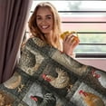 thumbnail image 4 of GQDIN Rooster Plaid Print Flannel Blanket - Cute Chicken Throw Quilt Lightweight Cozy Farmhouse Decor for Couch, Bed, Sofa - Warm Comfortable Plush Blanket for Adults & Kids, 4 of 9