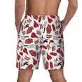 thumbnail image 2 of Lsque Mens Swim Trunks Red Food Pattern - Bathing Suit Compression Liner - Beach Swim Shorts Swimwear - (S-3XL) - Stretch Quick Dry -Small, 2 of 9