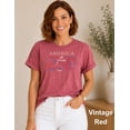 thumbnail image 2 of America 250 Rhinestone PRINTED Shirt 250th Anniversary 4th of July Tee Patriotic Bling Shirt Red White Blue USA Top, 2 of 8