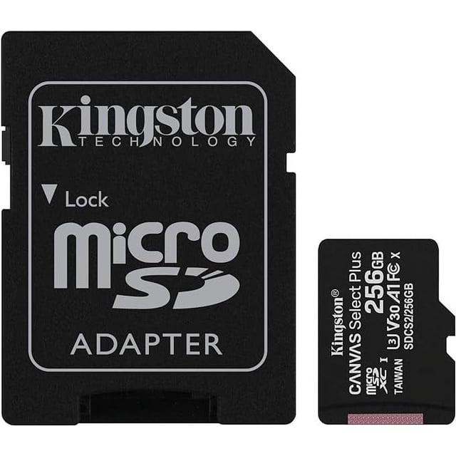 Tarjeta de Memoria Micro Sd Kingston SDCS2/256GB con adaptador SD 256GB Negro