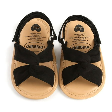 

Summer Soft Sole Crib Infant Baby Toddler Prewalker First Walkers Kids Shoes Newborn Shoes BLACK 12CM
