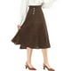 thumbnail image 1 of INSPIRE CHIC Falda Midi De Lunares Vintage Con Cremallera En La Cintura Elástica Para Mujer Marrón XS, 1 of 7