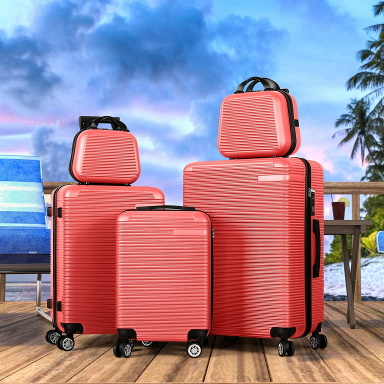 2個入りセット✨TEIJIN✨収納ケース(大)✨ ルージュレッド✨ Luggage 5-Piece Set - TSA-Approved Locks, Spinner Wheels - Walmart.com