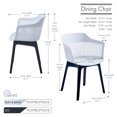 thumbnail image 6 of Porthos Home Palmer Dining Chairs, Plastic Shell And Legs (Set Of 2), 6 of 6