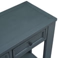 thumbnail image 2 of Table Console Bleu Marine avec Rangement - Table d'Accent en Bois Massif de 63 Pouces & MDF pour Entrée/salon avec Tiroirs & Étagère - Design Chic Rustique Vieilli, 2 of 21