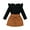 Black, variant on Toddler Baby Girl Fall Winter Clothes Solid Knit Ruffle Pullover Tops Corduroy Mini Skirts Outfits