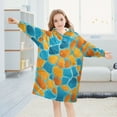 thumbnail image 5 of joogoo Wearable Blanket Hoodie for Giraffe Pattern Pattern Oversized Sherpa Hooded 3-14 YR M, 5 of 7
