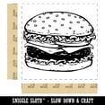 thumbnail image 2 of Delicious Hamburger Cheeseburger American Fast Food Self-Inking Rubber Stamp Ink Stamper - Black Ink - Large 1-1/2 Inch, 2 of 7