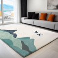 thumbnail image 1 of Washable Rug 7x8 ft Area Rug Minimalist Mountain Living Room Rug, Non Slip Machine Washble Rug Soft Low Pile Bedroom Rug Lightweight Rug Carpet for Home Dinning Room, 1 of 7