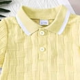 thumbnail image 6 of WUANDIXFA Toddler Baby Boys Clothes Summer Outfits Polo Shirt Shorts Set 2Pcs Boys Clothing Sets 12 Month-5T (Yellow, 12-18 Months), 6 of 7