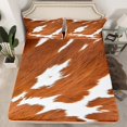 thumbnail image 2 of Manfei Cow Print 4 Pieces Queen Sheet Sets,Animal Print Ultra Soft Flat Sheet,Brown White Queen Fitted Sheet,Abstract Room Decorative, 2 of 7