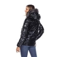 thumbnail image 2 of White Mark Women's Plus Size Metallic Hooded Puffer Coat, 2 of 12