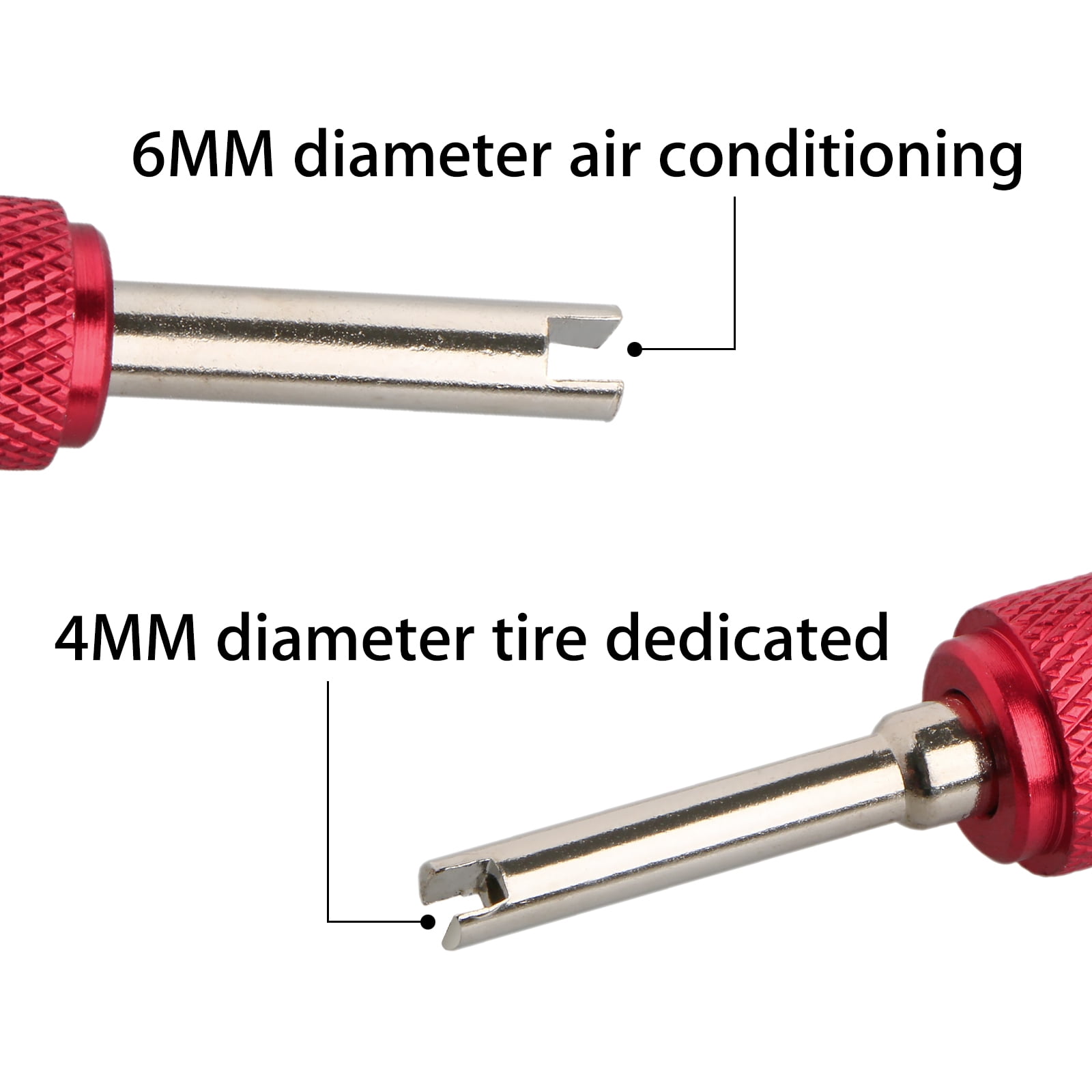 Dual Schrader HVAC Service Valve Core Remover AC System Installer Removal Tools