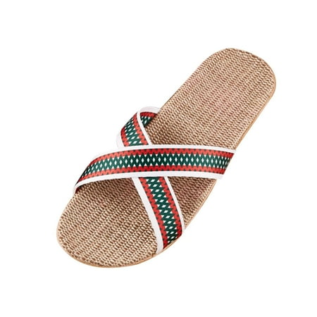 

Qufokar Knee High Heel Boots for Women Feet Slippers for Women Extra Wide Slippers for Fashion Ladies Women Breathable Bohemia Beach Slip On Shoes Flats Casual Sandals