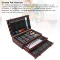 thumbnail image 4 of Ensemble d'Art en Bois, Kit de Peinture et Dessin Robuste, Boîte de Rangement Pliable 142 Pcs pour l'École, 4 of 7