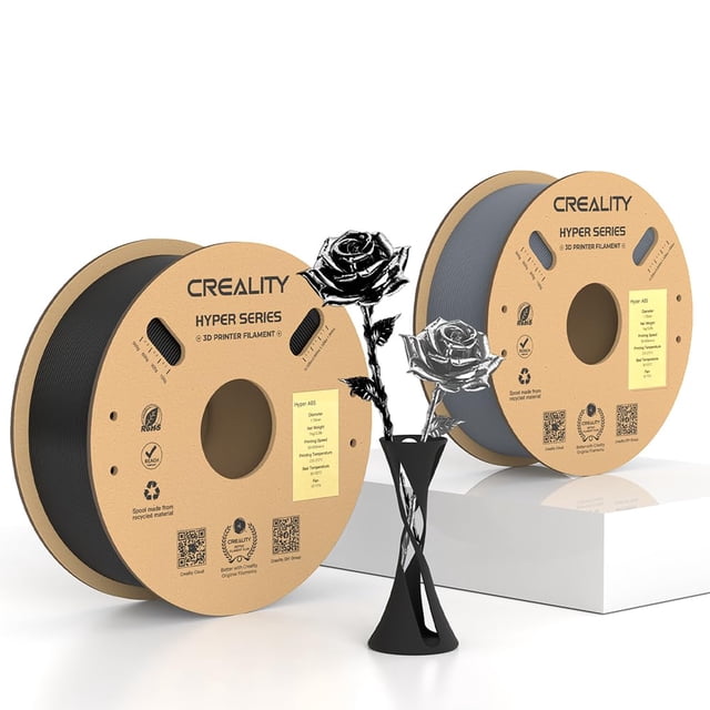 Filamento Creality Hyper ABS de 1,75 mm, filamento de impresora 3D ABS para resistencia a altas temperaturas, 1 kg (2,2 lb)/carrete, precisión dimensional de 0,05 mm, se adapta a la mayoría de las imp